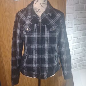 Sm Corduroy Plaid Women's Jacket